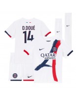 Paris Saint-Germain Desire Doue #14 Venkovní dres pro děti 2024-25 Krátký Rukáv (+ trenýrky)